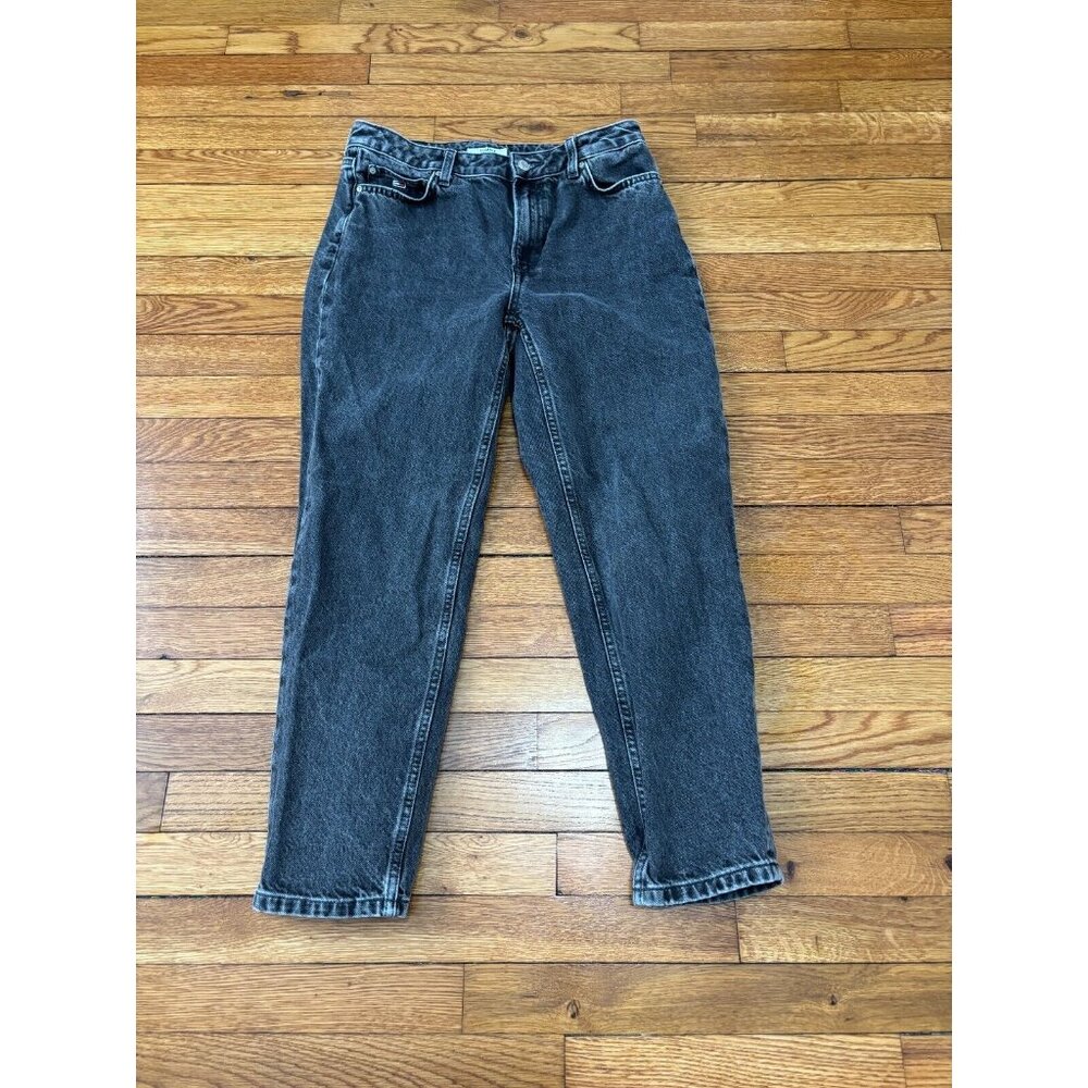 Tommy Hilfiger Womens Tommy Jeans Sz 6 Black Ultra High Rise Tapered Mom Jean